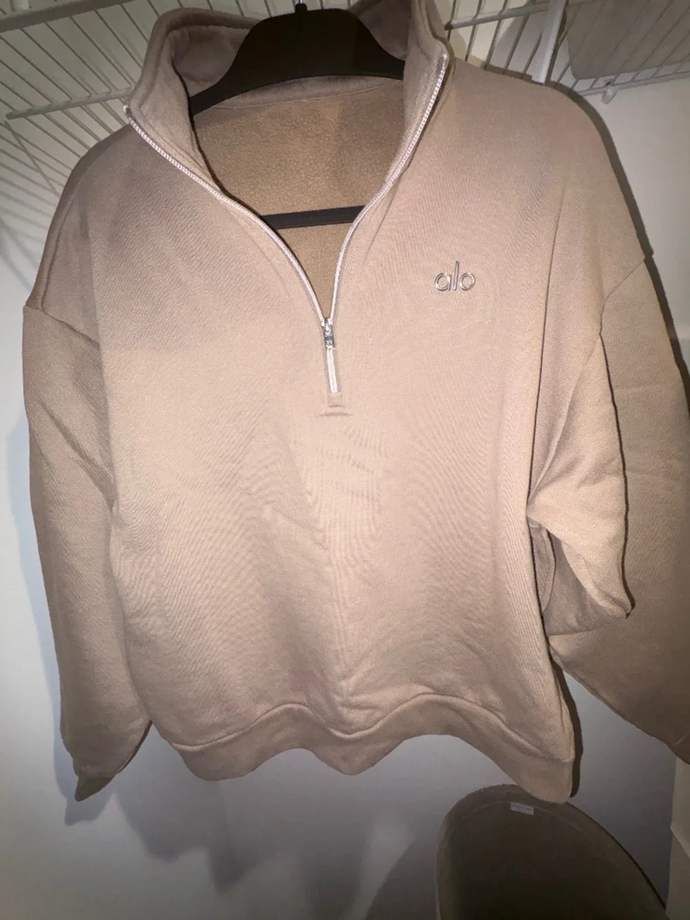 Accolade 1/4 Zip Pullover - Light Cocoa (Size M)
